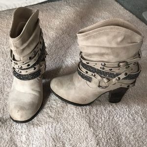 Beige booties